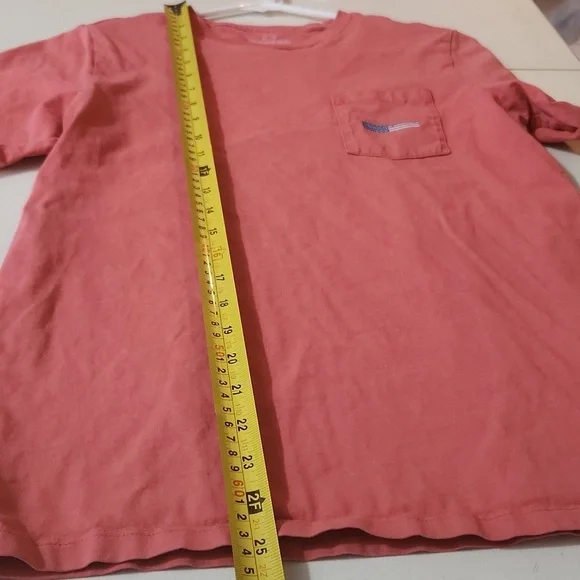 Vinyard Vines Patriotic Shirt Boys Coral T-Shirt Pocket size L Martha's vinyard - Picture 5 of 6